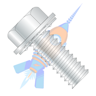 1/4-20 x 1/2 Unslotted Ind Hex Washer Internal Sems Machine Screw Full Thread Zinc &
