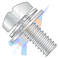 10-24 x 1/2 Phillips Pan Split Lock & Narrow Flat Washer Sems Full Thrd 18-8 Stainless Steel