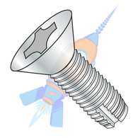 1/4-20 x 1-1/2 Phillips Flat Thread Cutting Screw Type 1 Fully Threaded Zinc