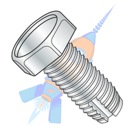 1/4-20 x 1 Unslotted Indented Hex Head Thread Cutting Screw Type 1 F/T Zinc