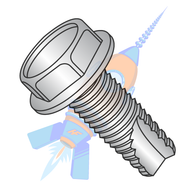 1/4-20 x 1 Unslot Ind Hex Washer Thread Cutting Screw Type 23 Full Thread 18 8 Stainless St