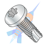 1/4-20 x 1/2 Six Lobe Pan Thread Cutting Screw Type 23 Fully Threaded Zinc