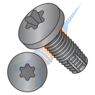5/16-18 x 4 Six Lobe Pan Floor Board Screw Type F Black Phosphate