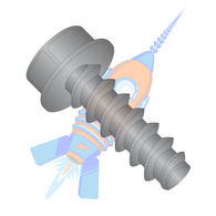 1/4-10 x 1/2 Unslot Ind Hex Washer Plastite Alternative 48-2 Fully Threaded Black Oxide & Wax