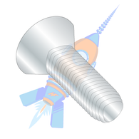 1/4-20 x 1 Phillips Flat Taptite Alternative Thread Rolling Scrw Fully Thrd Zinc & Wax