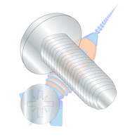 1/4-20 x 1/2 Pozi Drive Pan Taptite Alternative Thread Rolling Screw Full Thrd Zinc &Wax