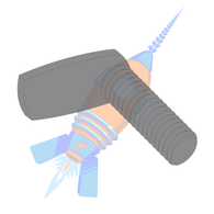 1/4-20 x 1 L Shaped 90 Degree Spot Weld Screw Plain