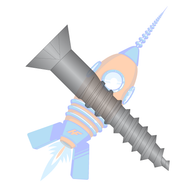 10-13 x 2 Phillips Flat Full Body 2/3 Thread Wood Screw Black Oxide