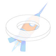 1/4 x 1/2 x .125 Flat Washer Nylon