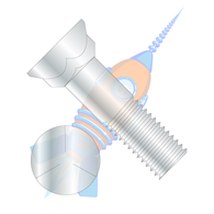 1/2-13 x 1-1/2 Grade 5 Plow Bolt with Number 3 Head Zinc