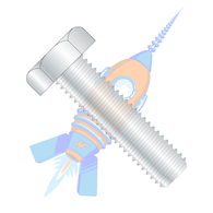1-8 x 10 Hex Tap Bolt Low Carbon Fully Threaded Zinc
