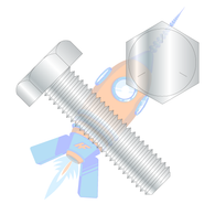 1-8 x 5 Hex Tap Bolt Grade 5 Fully Threaded Zinc