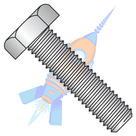 1/2-13 x 2-1/2 Hex Tap Bolt Fully Threaded 18-8 Stainless Steel