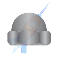 1/2-13 Two Piece Low Crown Cap Nut Black Oxide