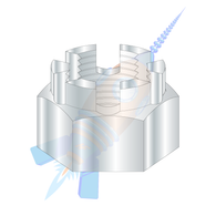 1-1/4-7 Castle Nut Zinc
