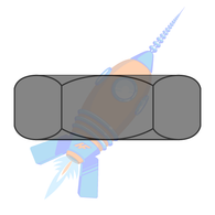1-1/8-12 Hex Jam Nut Plain Steel