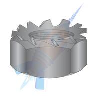 6-32 x 1/4 Kep Lock Nut Small Pattern Black Oxide