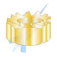 6-32 x 1/4 Kep Lock Nut Small Pattern Zinc Yellow