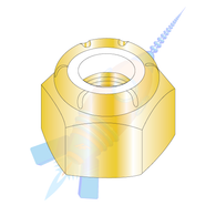 5/8-11 Nylon Insert Heavy Pattern Hex Nut Zinc Yellow