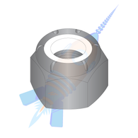 1/4-20 NE Nylon Insert Hex Lock Nut 18-8 Stainless Steel Black Oxide