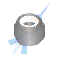 1/2-13 NE Nylon Insert Hex Lock Nut Black Zinc