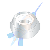 1/4-20 NTE Thin Pattern Nylon Insert Hex Lock Nut Zinc