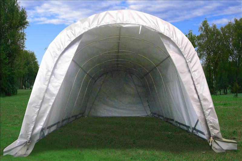 Heavy Duty Carport Grey White Garage Storage Shed