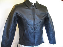 Black Braided Xelement Womens Leather Jacket  Retail $199 CLOSEOUT SALE