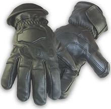 Black Deerskin Thinsulate Insulated Leather Motorcycle Gloves