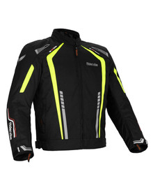 Men's Black and Neon Water Resistant Jacket with Reflective panels