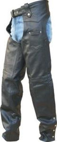 Mens TALL Chaps, Lined full covered Zipper Black Retail $179.95