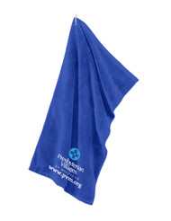 Royal Blue Microfiber Golf Towel with PVM.ORG