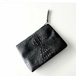 JULIO CROC-EFFECT LEATHER CLUTCH (SOLD OUT)
