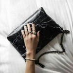 EMILE LEATHER CLUTCH BAG WITH CHAIN STRAP (SOLD OUT)