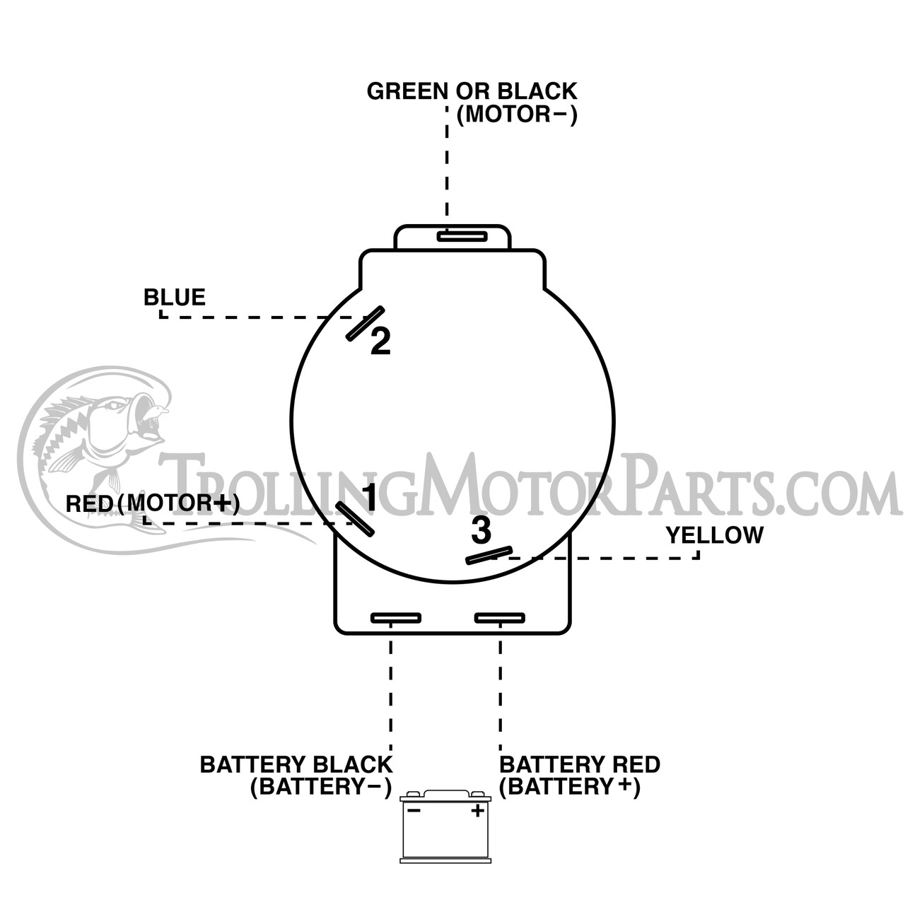 Motor Guide 5-Speed Hand Switch w/ Wires (Old Style