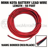 Minn Kota 50ft. Battery Lead Wire (10AWG)(Red/Black)
