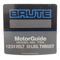 Motor Guide Brute 750 Decal (50 lb.)(12/24 Volt)(Old Style)