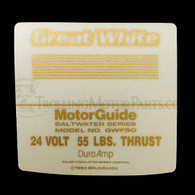 Motor Guide Great White 55 Decal (GWF50)(55 lb.)(24 Volt) - MXF05605