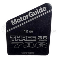 Motor Guide Three 736 Decal (36 lb.)(12 Volt) - MFF05611