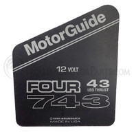 Motor Guide Four 743 Decal (43 lb.)(12 Volt) - MEF05607