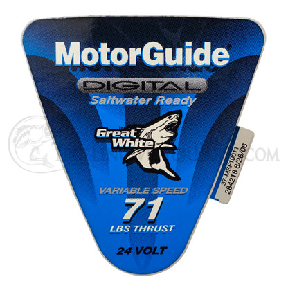 Motor Guide Great White 71 Decal (Saltwater)(71 lb.)(24 Volt) - MSF19011