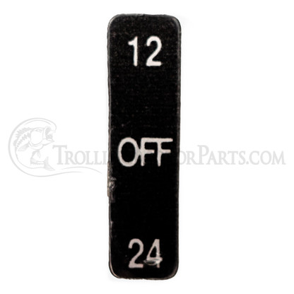 Motor Guide Toggle Switch Decal (12/OFF/24) - MLP05704