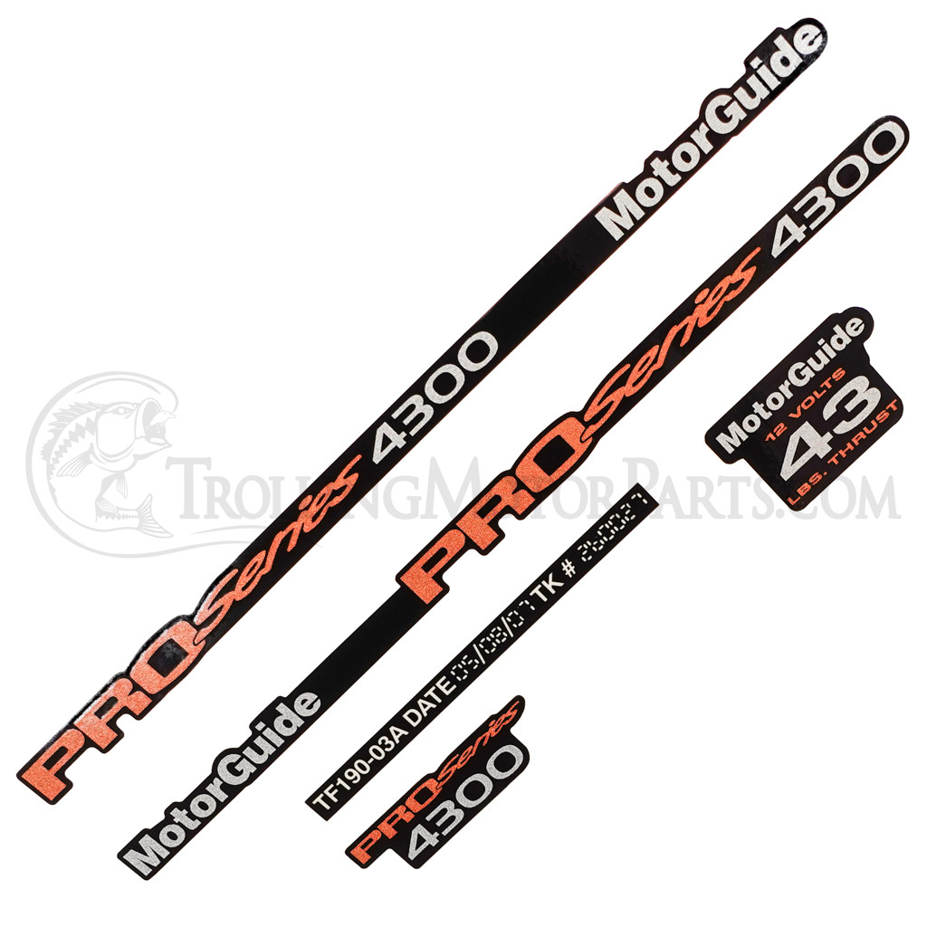 Motor Guide Pro Series 4300 Decal Sheet - MTF19003T