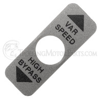 Motor Guide Toggle Switch Decal (Variable Speed / High Bypass)
