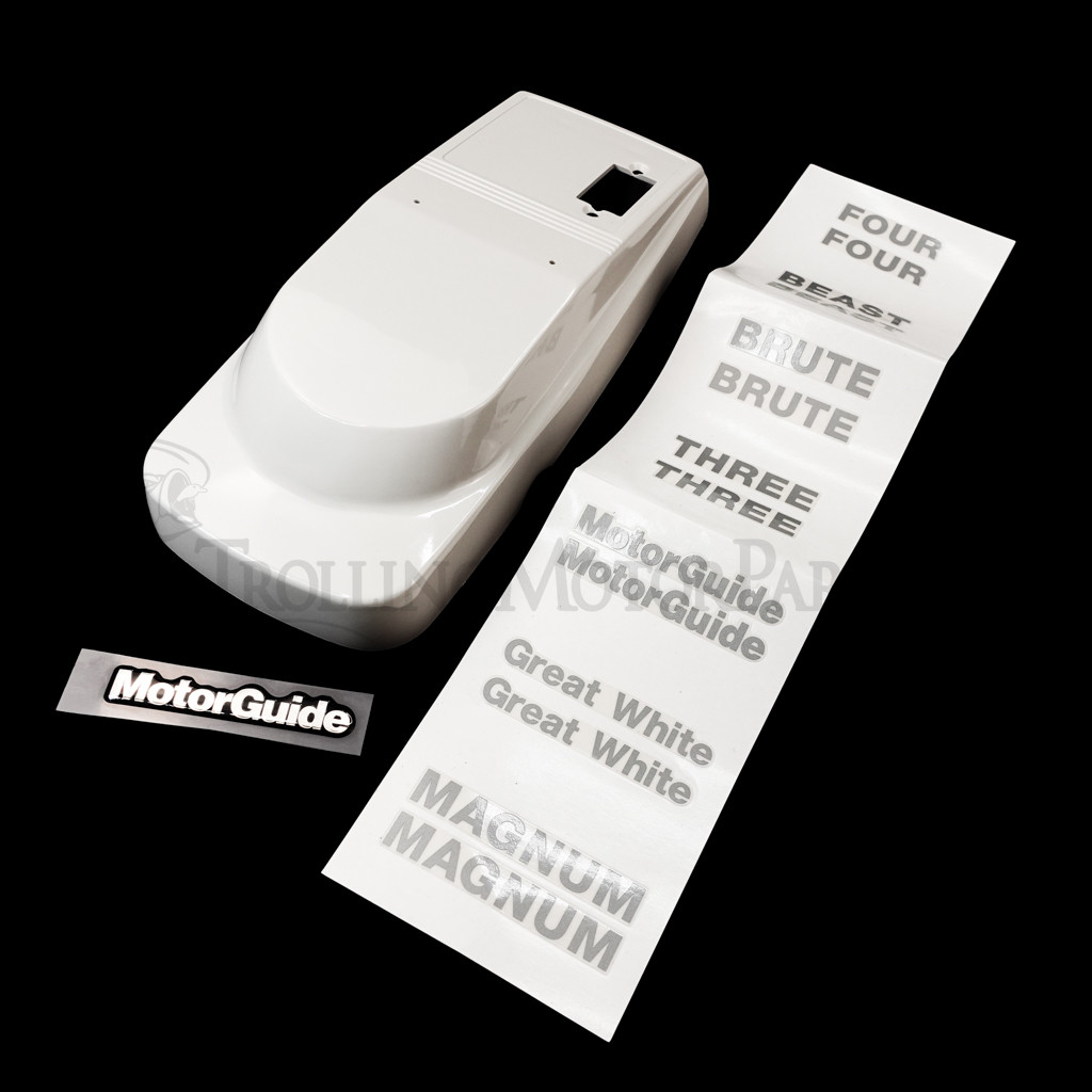 Motor Guide Control Box Top Cover Kit w/ Decals (White) - MM5904