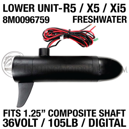 Motor Guide Lower Unit w/ Sonar (105# Digital) (1.25") - 8M0096759