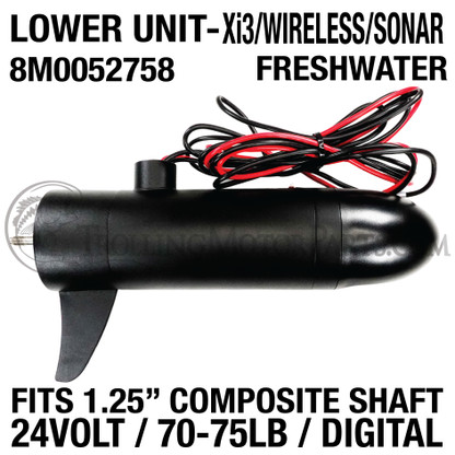 Motor Guide Lower Unit w/ Sonar (70-75#) (1.25") - 8M0052758