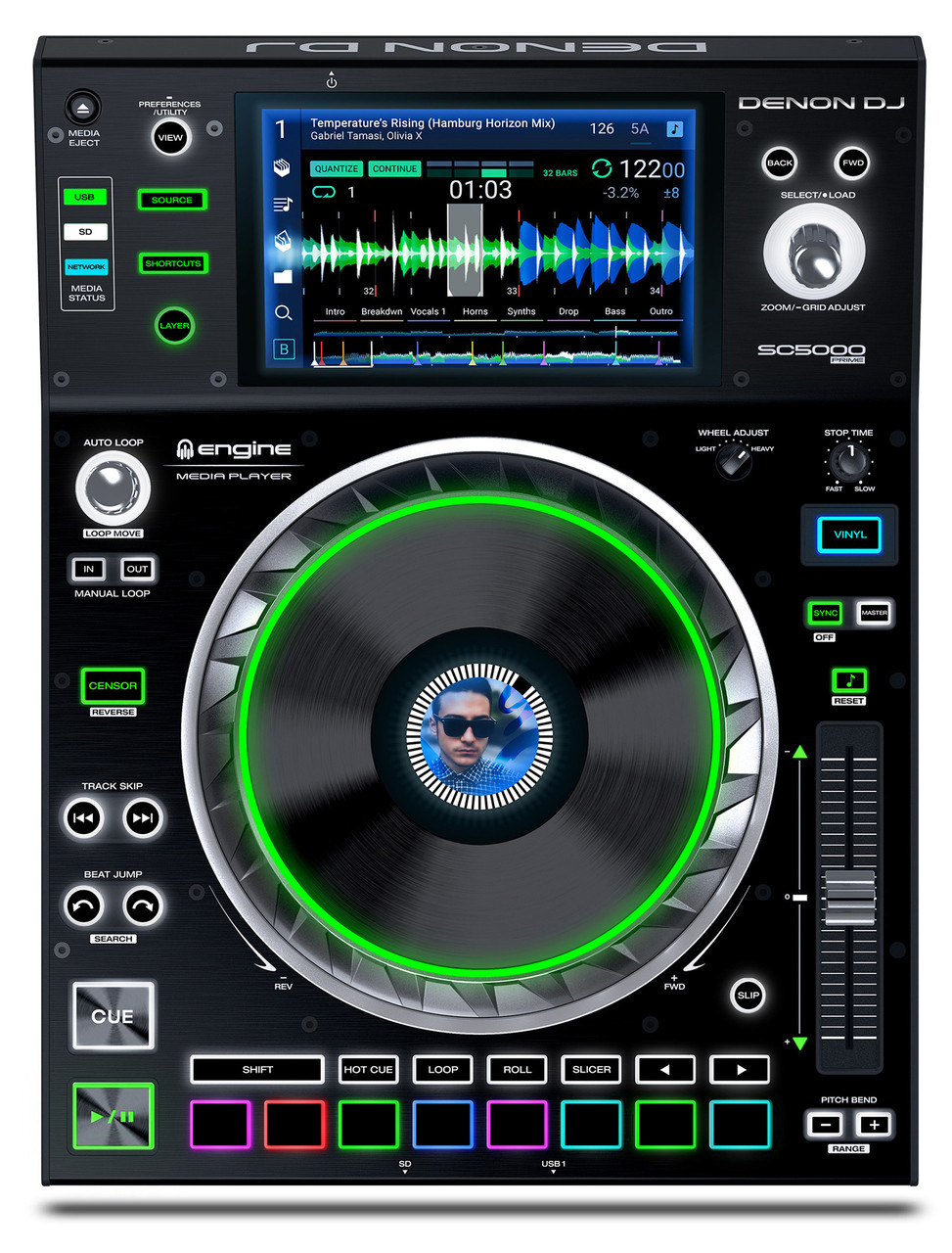Denon DJ SC5000 Prime Media Player (Ex Demo) - Crossfader Australia