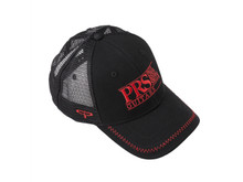 PRS Guitars : Black Trucker Hat, Red PRS Logo