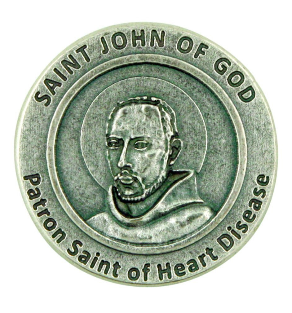 Patron Saint Of Heart Disease St John Of God Pocket Coin Token With Prayer Back Needzo Religious Gifts